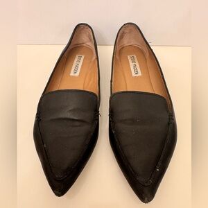 Steve Madden Classic Black Leather Loafers Size 7.5